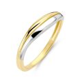 Gouden ring bicolor mt 56