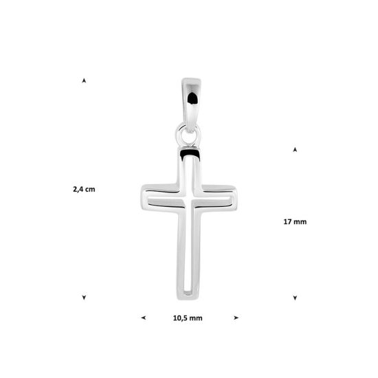 Zilveren hanger kruis 1332209