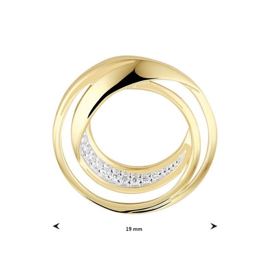 Gouden hanger rond bicolor 0.06H/SI 4022755