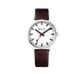 Mondaine horloge dames staal/leer Classic M660.30314.ET 