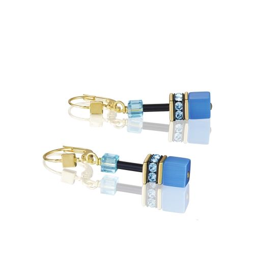 CdL oorhangers multi color/geel 2838/20-1573