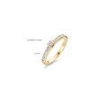 Gouden ring bicolor zirkonia mt54