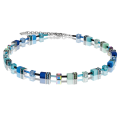 CdL collier blauw/groen/staal 2838/10-0705