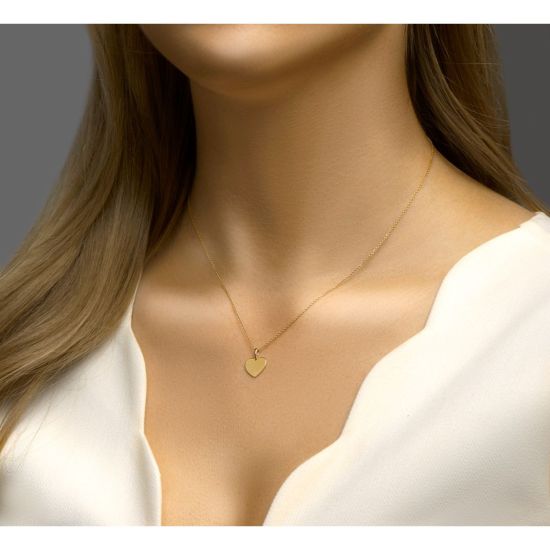 Gouden hanger plaatje hart 10mm 4022979