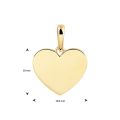Gouden hanger plaatje hart 10mm 4022979