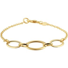 Gouden armband 3xovaal 18cm 4023115