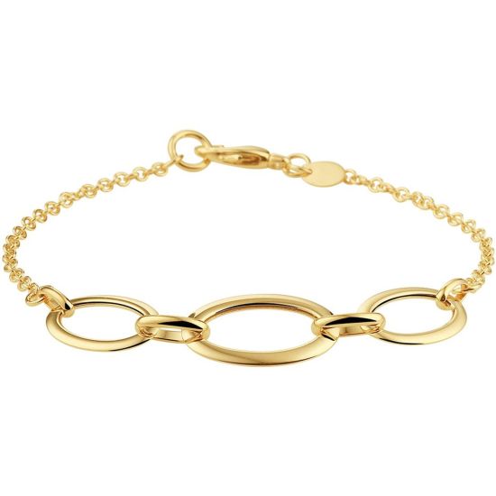 Gouden armband 3xovaal 18cm 4023115