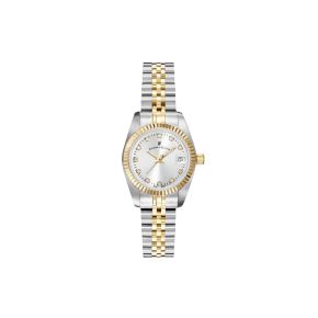 JdM horloge dames staal/rose NR008