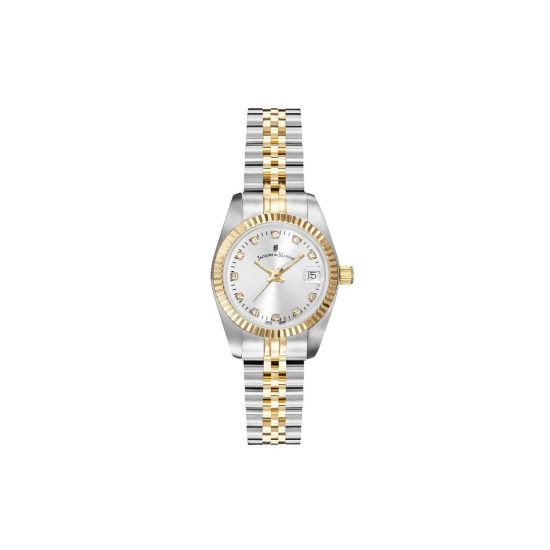 JdM horloge dames staal/rose NR008