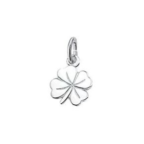 Zilveren klavertje 13x9mm 1005381