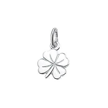 Zilveren klavertje 13x9mm 1005381