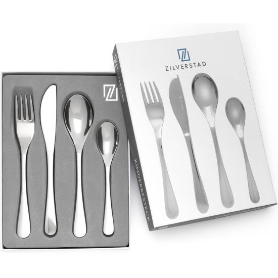 Kinderbestek Glad, 4-delig, RVS ZIL6836070