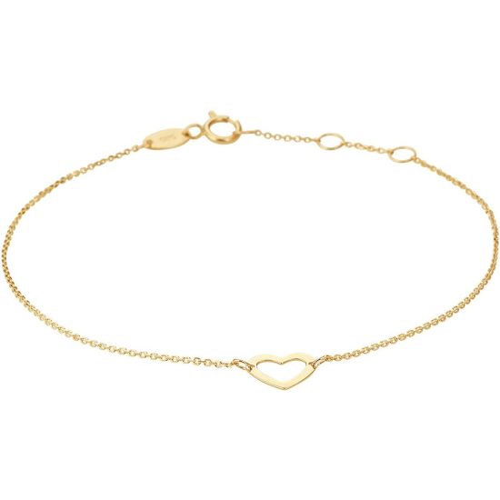 Gouden armband open hart 16.5-18.5cm 4023392