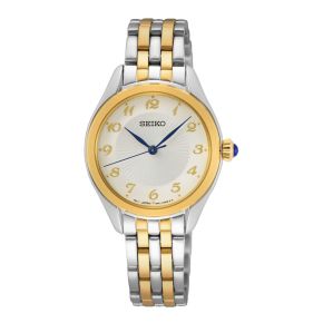 Seiko horloge dames staal/geel SUR380P1