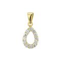 Gouden hanger druppel zirkonia 4019425