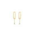 Gouden oorhangers paperclip 9064YGO