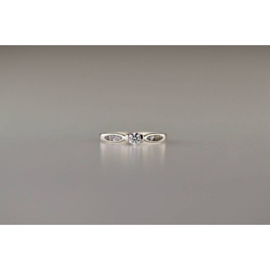 Zilveren as ring zirkonia RG043/54