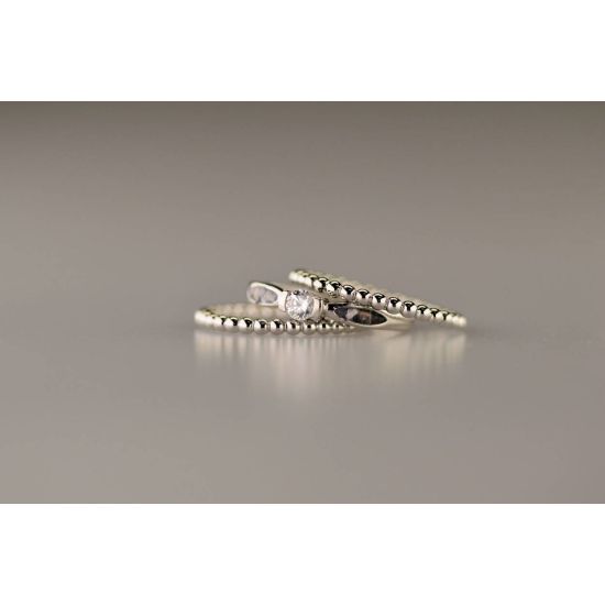 Zilveren as ring zirkonia RG043/54