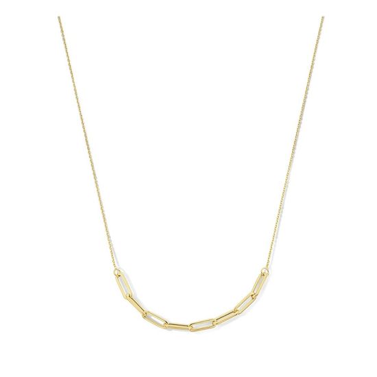 Gouden collier paperclip 40-42cm 4023821