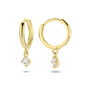 Gouden oorringen zirkonia 4024406