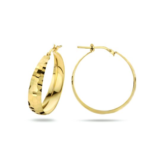 Oorringen gediamanteerd 7,0 mm 1 micron