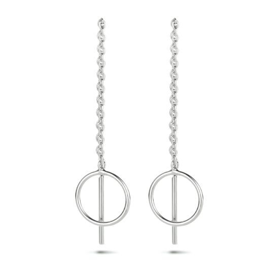 Zilveren doortrekoorbellen