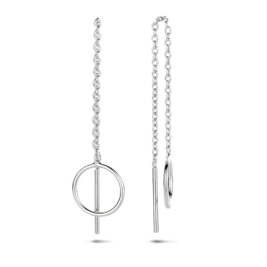 Zilveren doortrekoorbellen