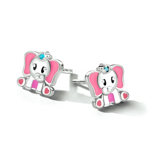 Zilveren oostekers olifant roze 1334489