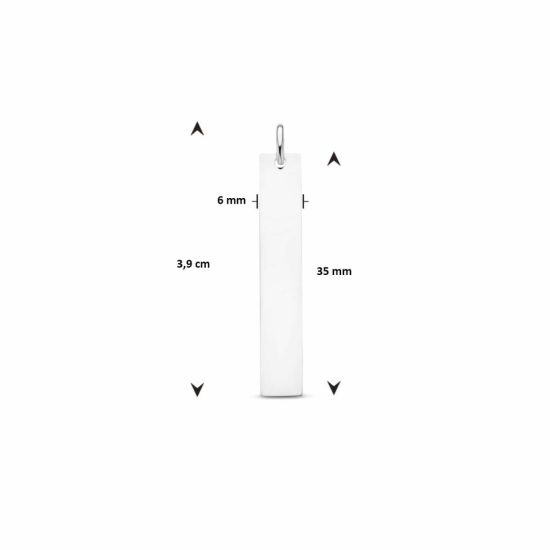 Zilveren hanger graveerplaat  1021749