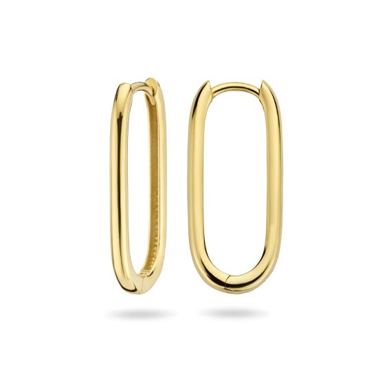 Gouden oorringen paperclip 2x25mm 4025122