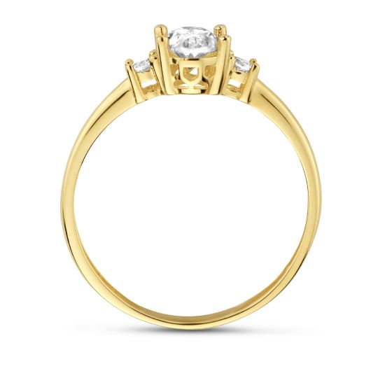 Gouden ring zirkonia mt 17.25 4025125