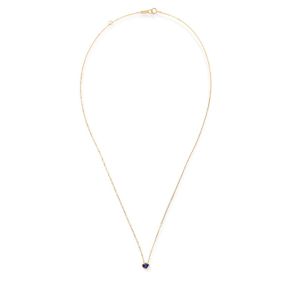 Gouden collier blauw saffier geboortesteen september SWBN01SEP-Y