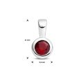 Zilveren hanger geboortesteen granaat 0.35ct januari 1335785