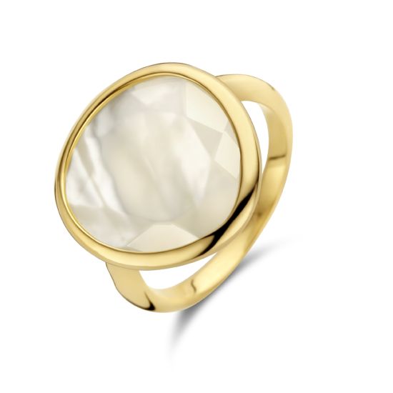 Gouden ring parelmoer mt17,25 4025815