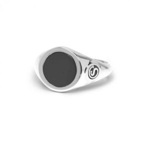 Zilveren ring onyx mt19 640BON