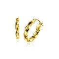 Gouden oorringen getorst 3x16mm ZGO332