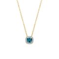 Gouden collier 0.05crt + london blauwtopaas 3607YDL
