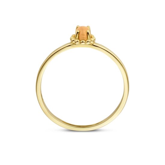 Gouden ring cats eye mt 52 1225YCO/52