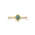 Gouden ring london blauwtopaas mt 56 1227YLB/56