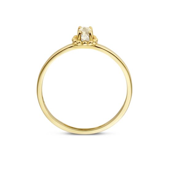 Gouden ring witte topaas mt 54 1227YWT/54