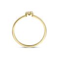 Gouden ring hart zirkonia 1231YZI/52
