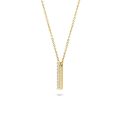 Gouden collier staafje zirkonia 3133YZI