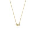 Gouden collier 3xcirkel zirkonia 3136YZI