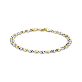 Gouden bicolor armband 4,5 mm 19cm 4208884