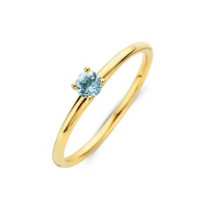 Gouden ring blauw topaas 3,5mm mt16.5 4027522