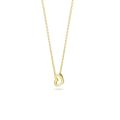 Gouden collier open hart 3149YGO