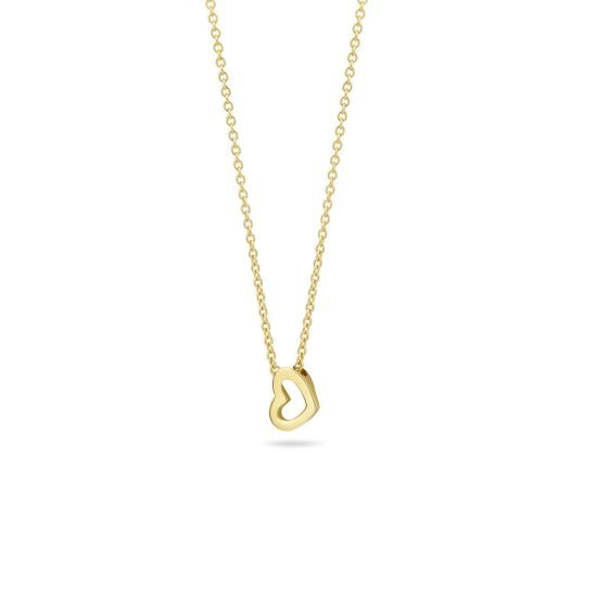 Gouden collier open hart 3149YGO