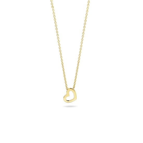Gouden collier open hart 3149YGO