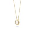 Gouden collier wit parelmoer 3154YMP