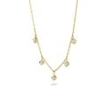 Gouden collier 5xzirkonia 3157YZI